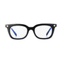 Vinny Optical / Black Acetate & Clear Blue - Light Lens - Shade Files