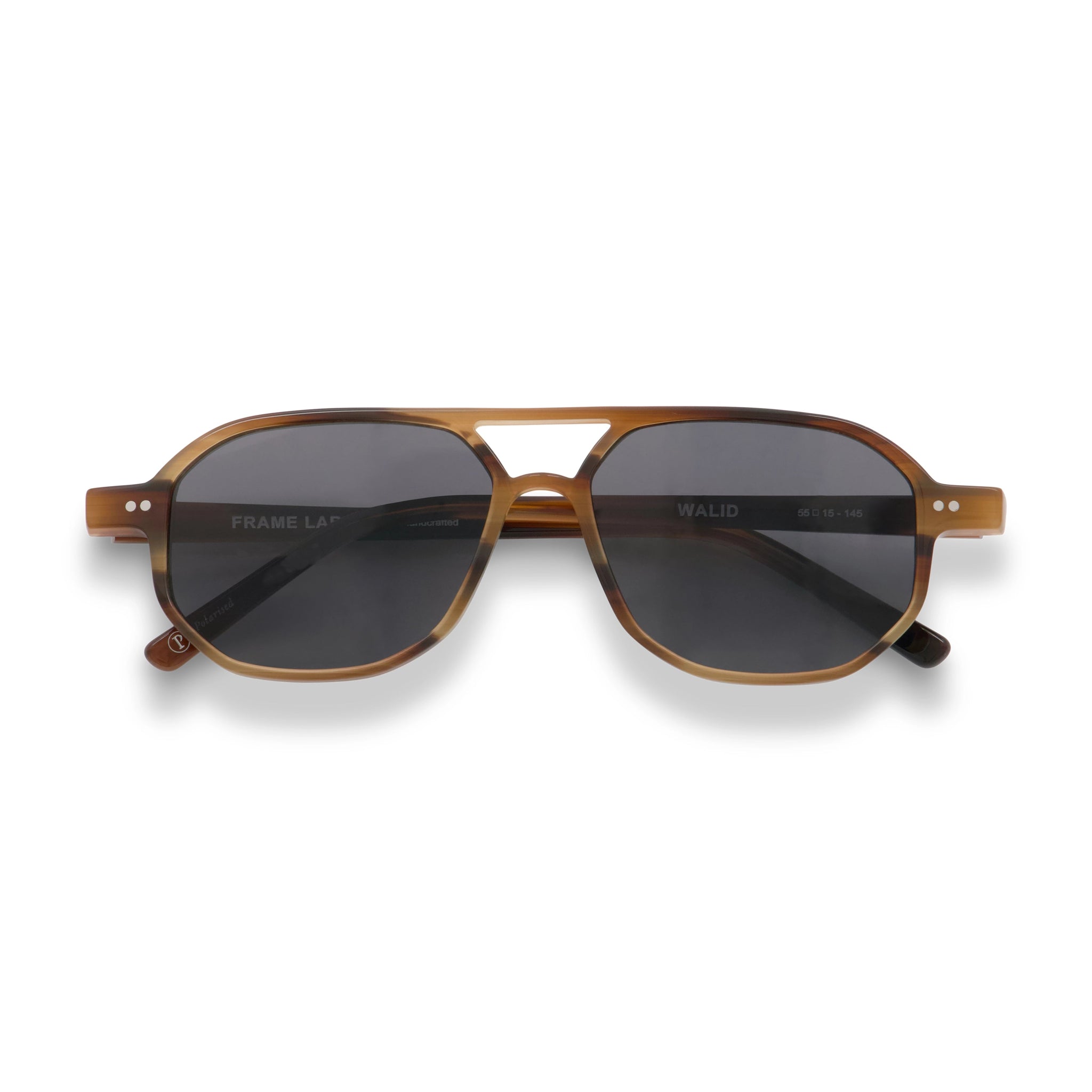 Walid / Dual Brown Acetate & Polarised Black Lens - Shade Files