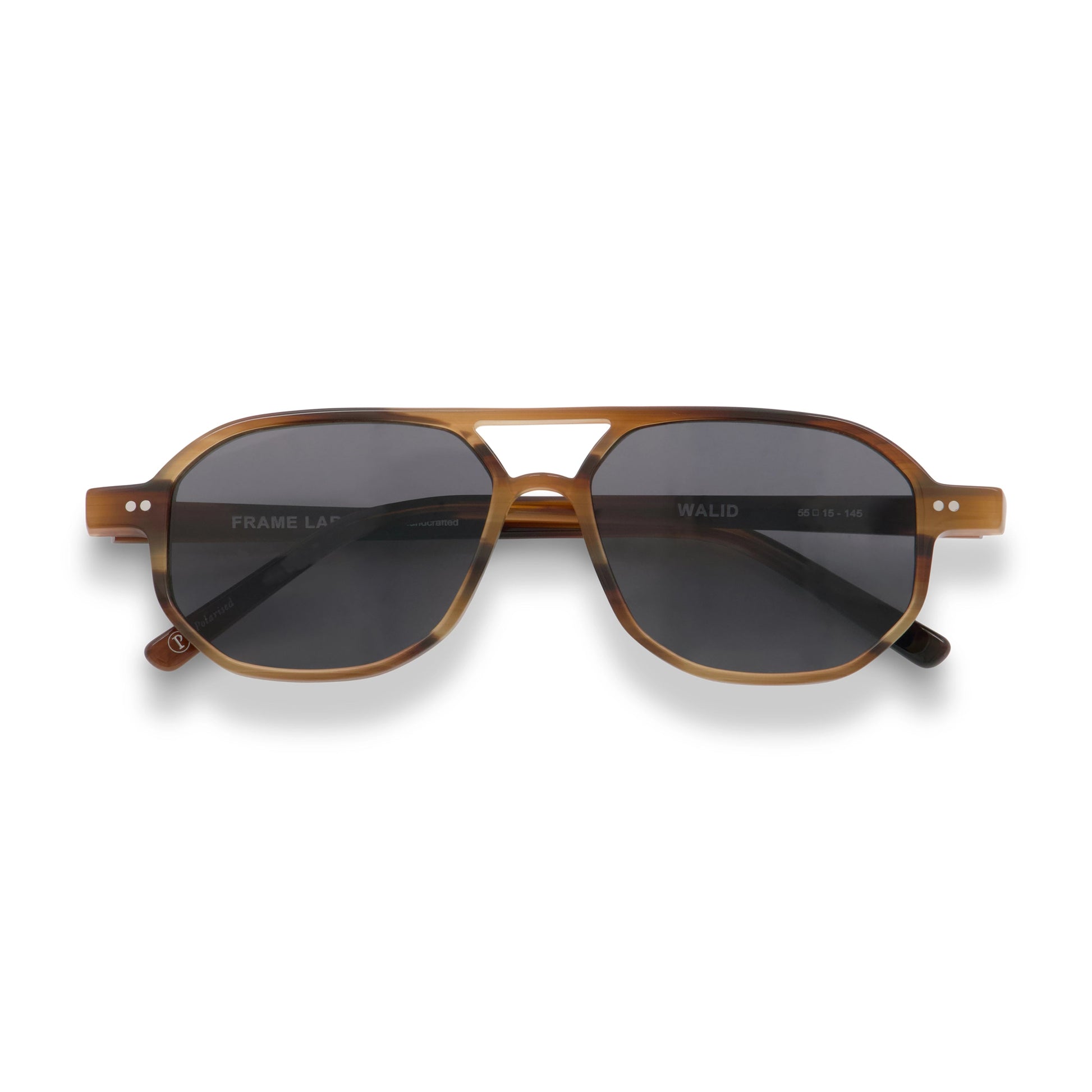 Walid / Dual Brown Acetate & Polarised Black Lens - Shade Files