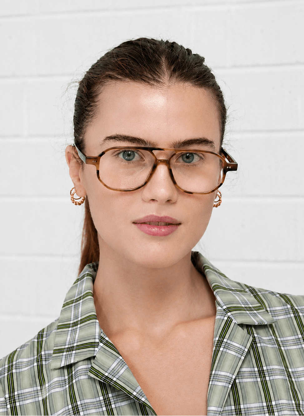 Walid Optical / Dual Brown Acetate & Clear Lens - Shade Files