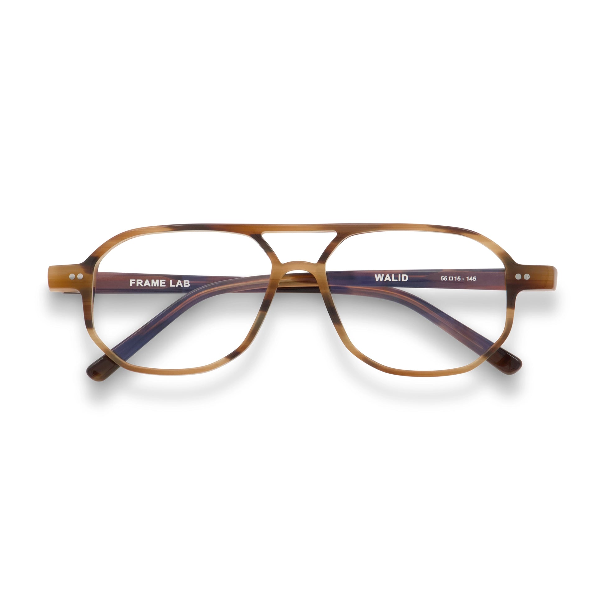Walid Optical / Dual Brown Acetate & Prescription Lens - Shade Files