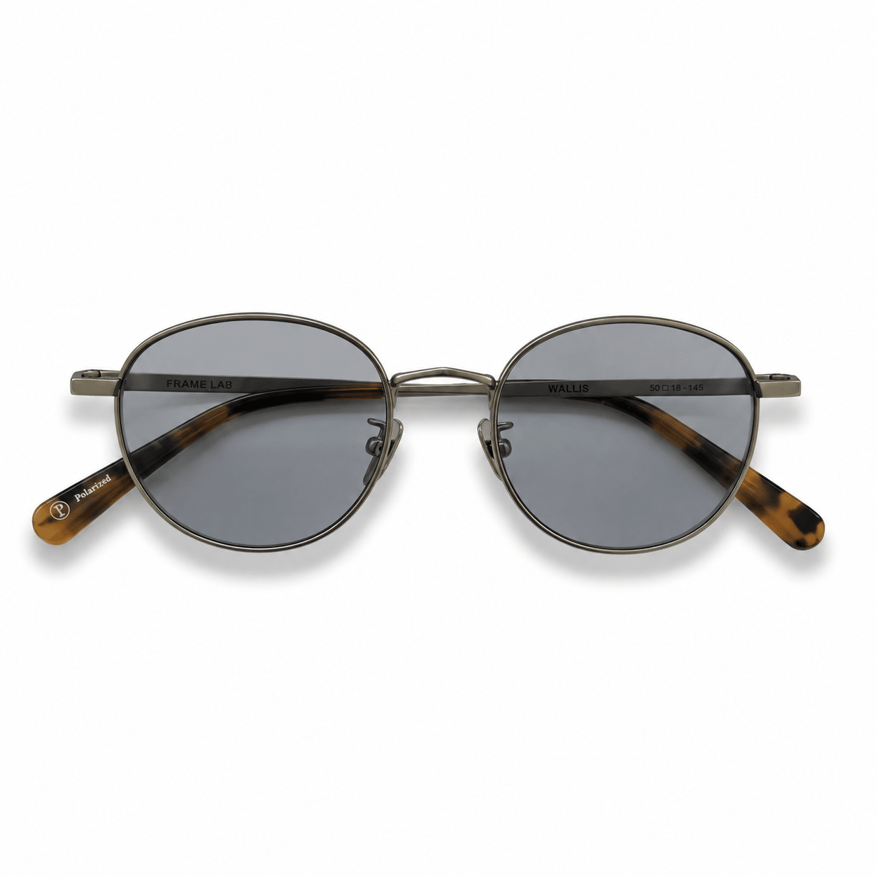 Wallis / Brushed Silver Metal & Polarised Ice Blue Lens - Shade Files