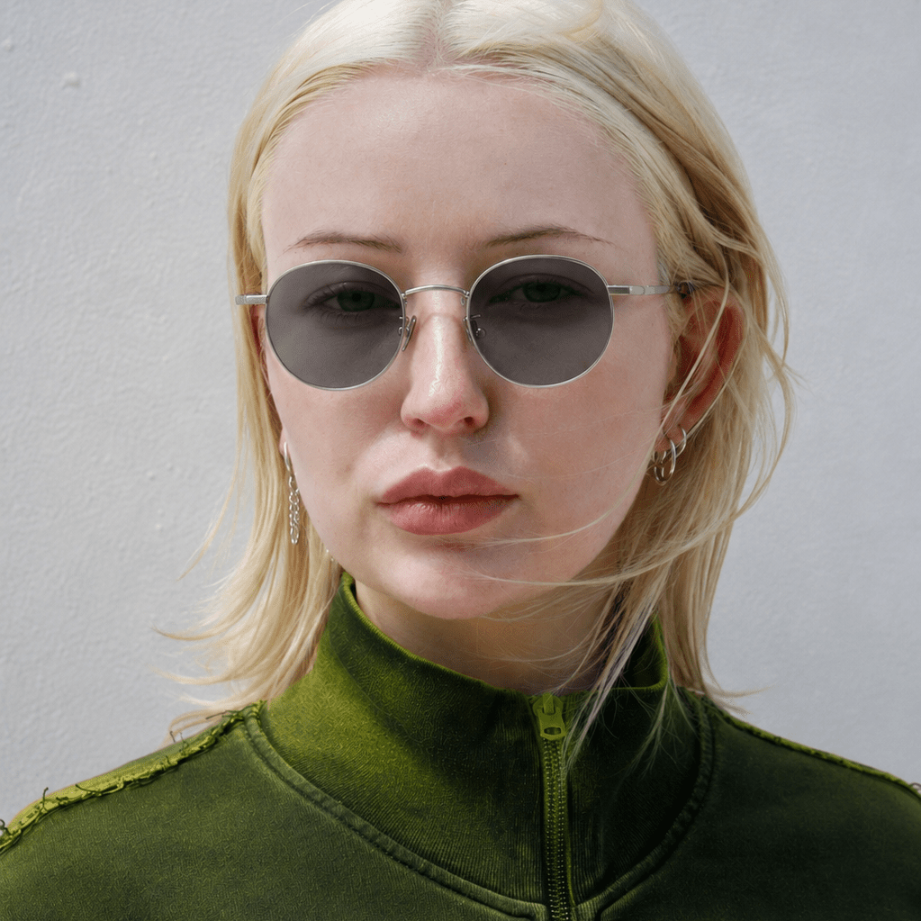 Wallis / Brushed Silver Metal & Polarised Ice Blue Lens - Shade Files