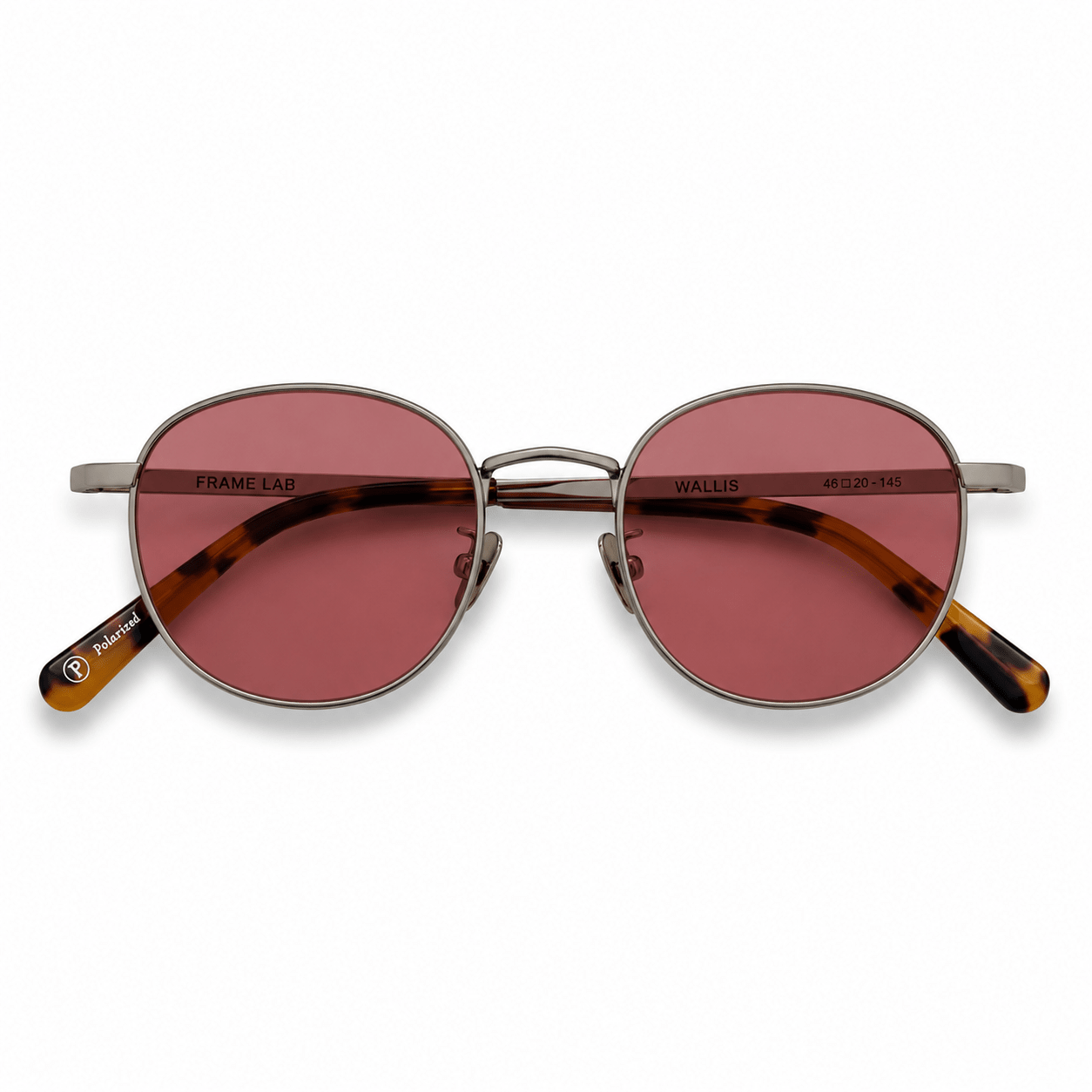 Wallis / Brushed Silver Metal & Polarised Rose Lens - Shade Files