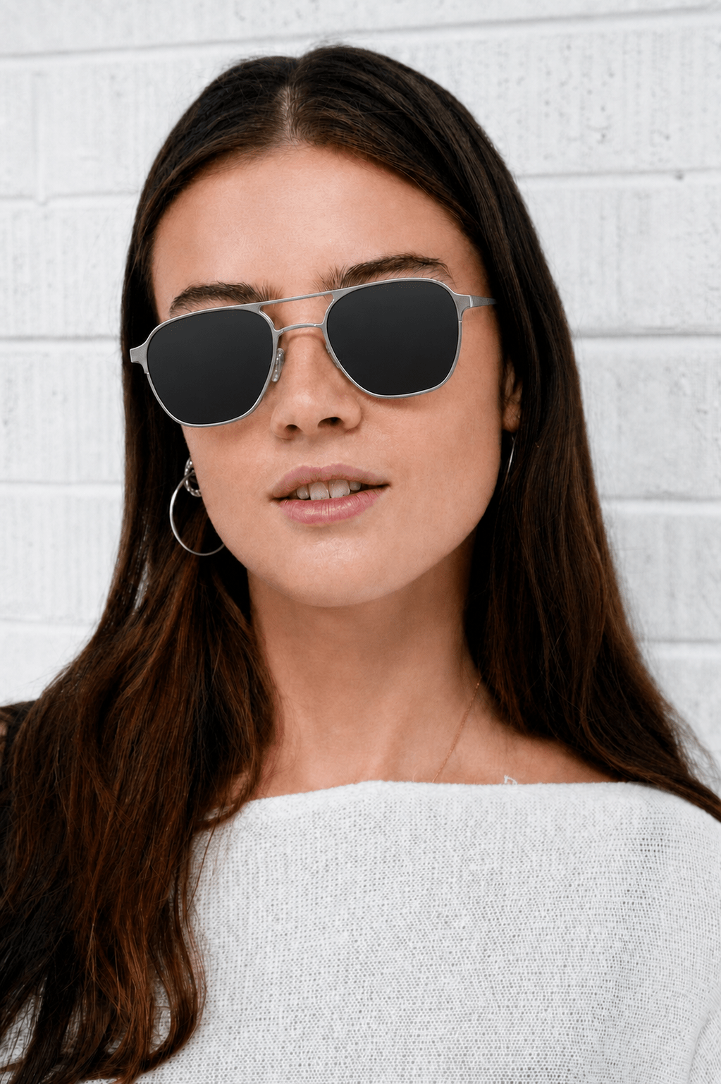 Walter / Brushed Silver Titanium & Polarised Grey Lens - Shade Files