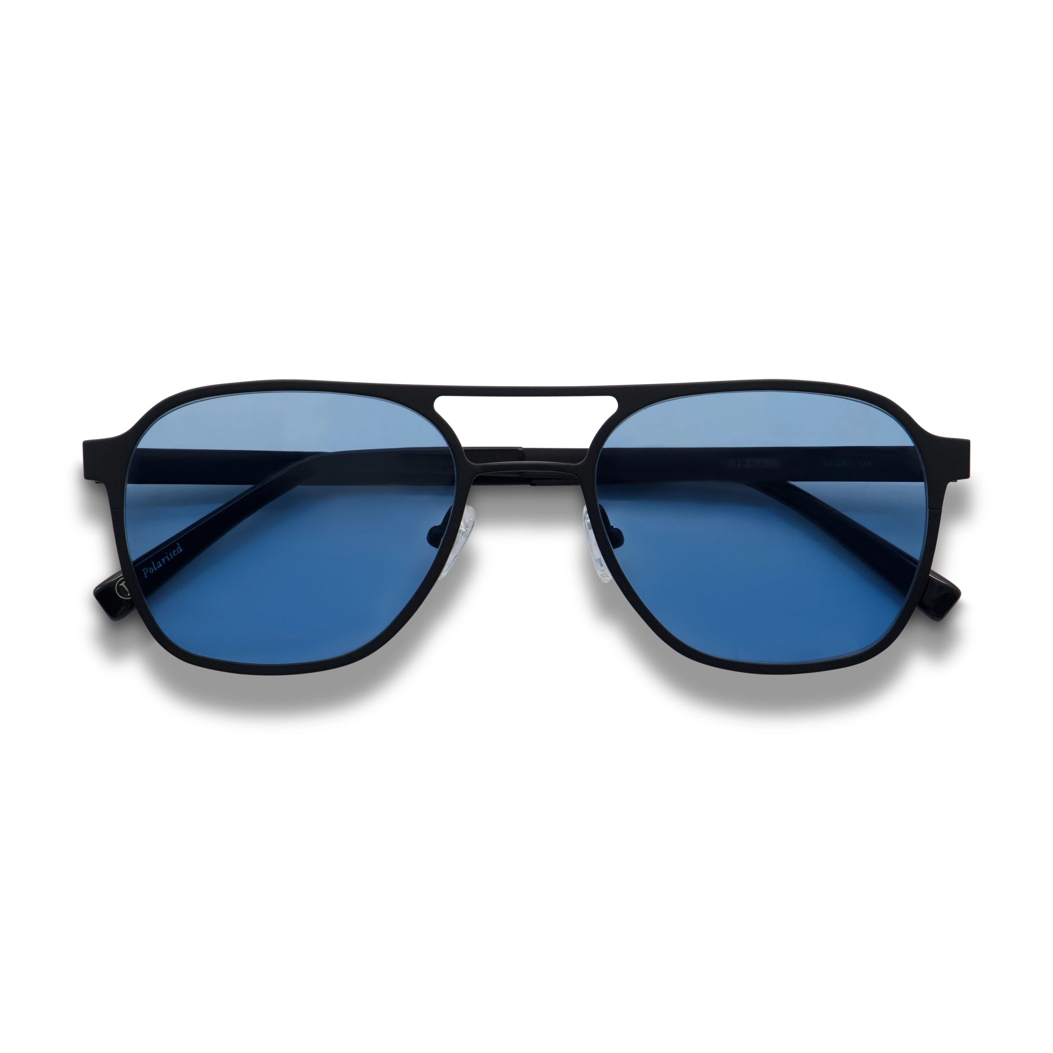 Walter / Matte Black Titanium & Polarised Sky Blue Lens - Shade Files