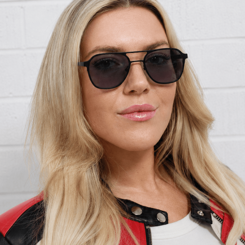 Walter / Matte Black Titanium & Polarised Sky Blue Lens - Shade Files