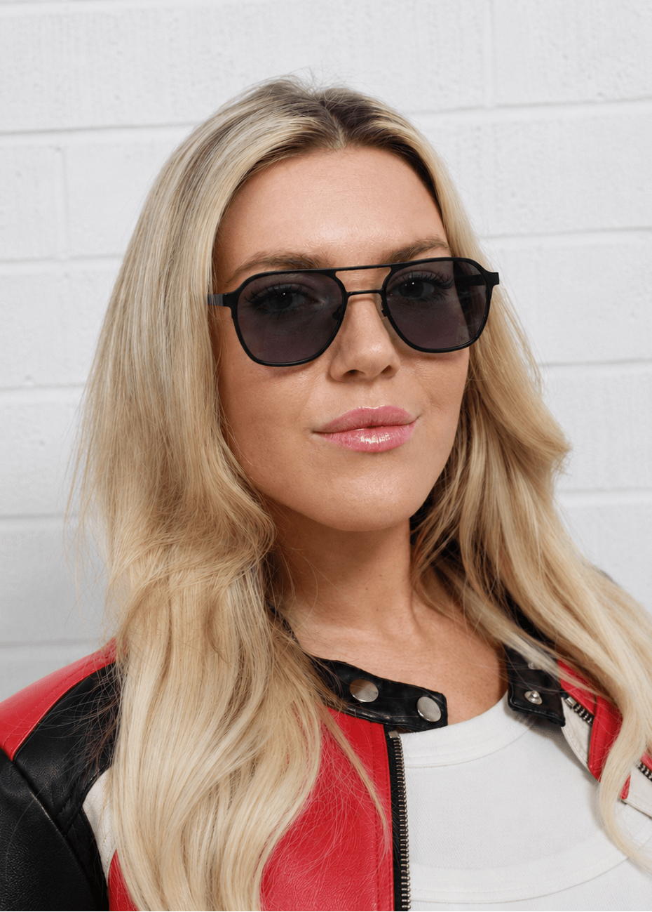 Walter / Matte Black Titanium & Polarised Sky Blue Lens - Shade Files