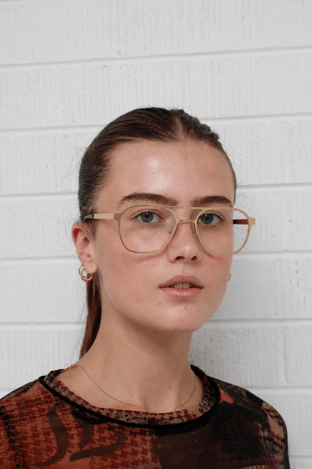 Walter Optical / Brushed Gold Titanium & Clear Lens - Shade Files