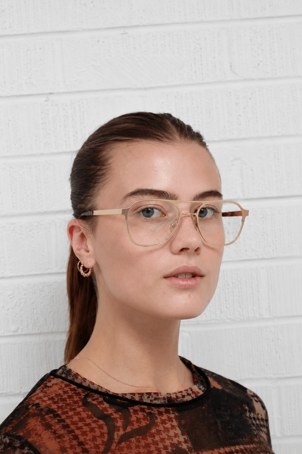 Walter Optical / Brushed Gold Titanium & Clear Lens - Shade Files