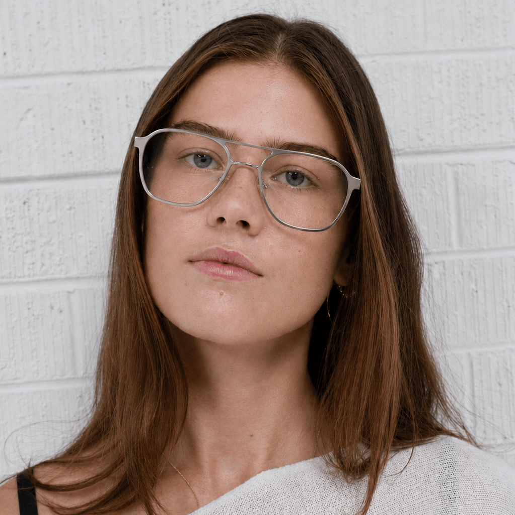 Walter Optical / Brushed Silver Titanium & Clear Lens - Shade Files