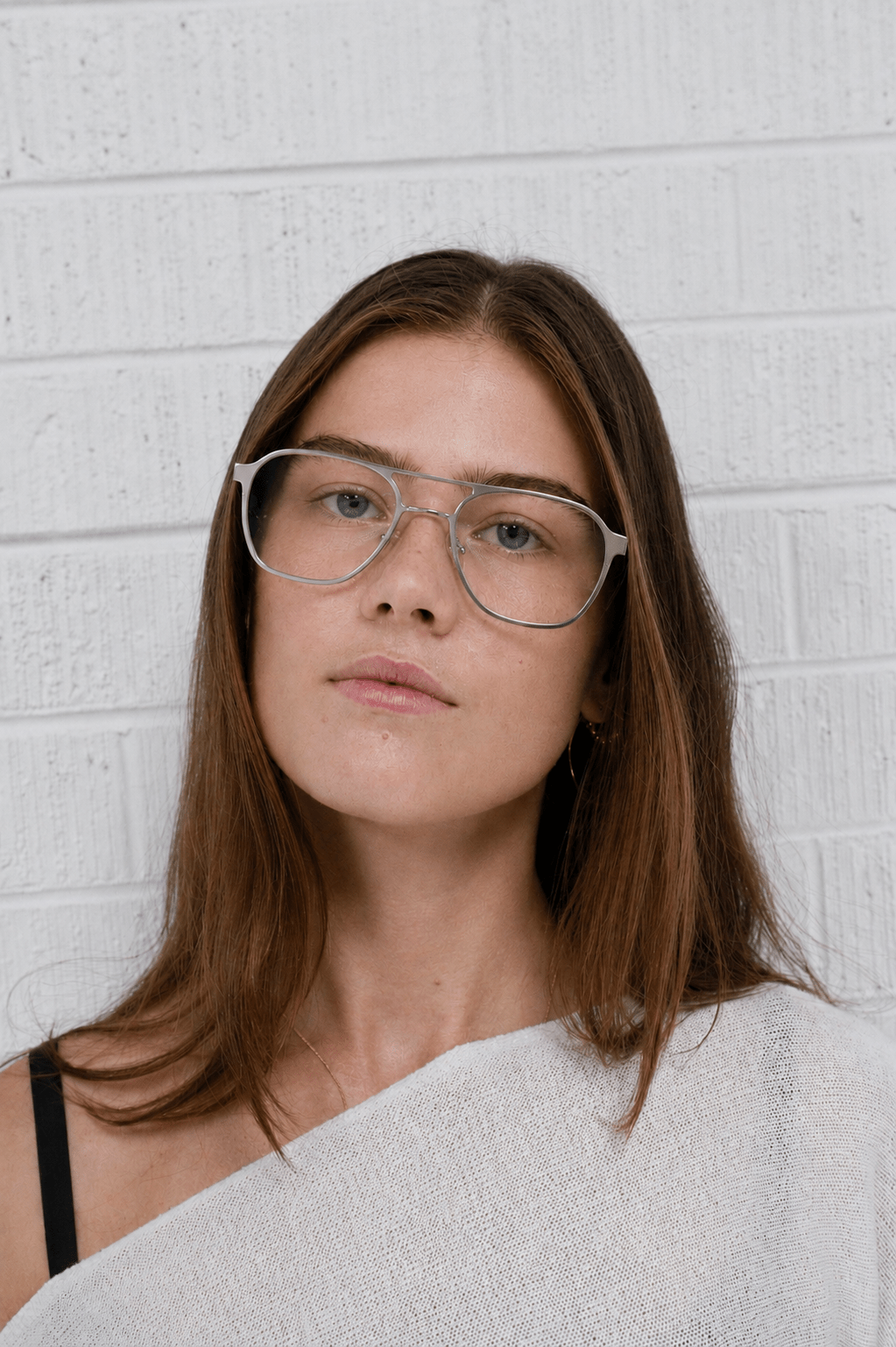 Walter Optical / Brushed Silver Titanium & Clear Lens - Shade Files