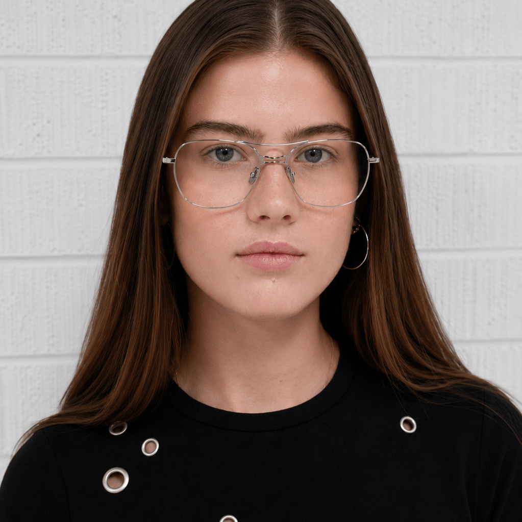 Warwick Optical / Silver Metal & Clear Lens - Shade Files