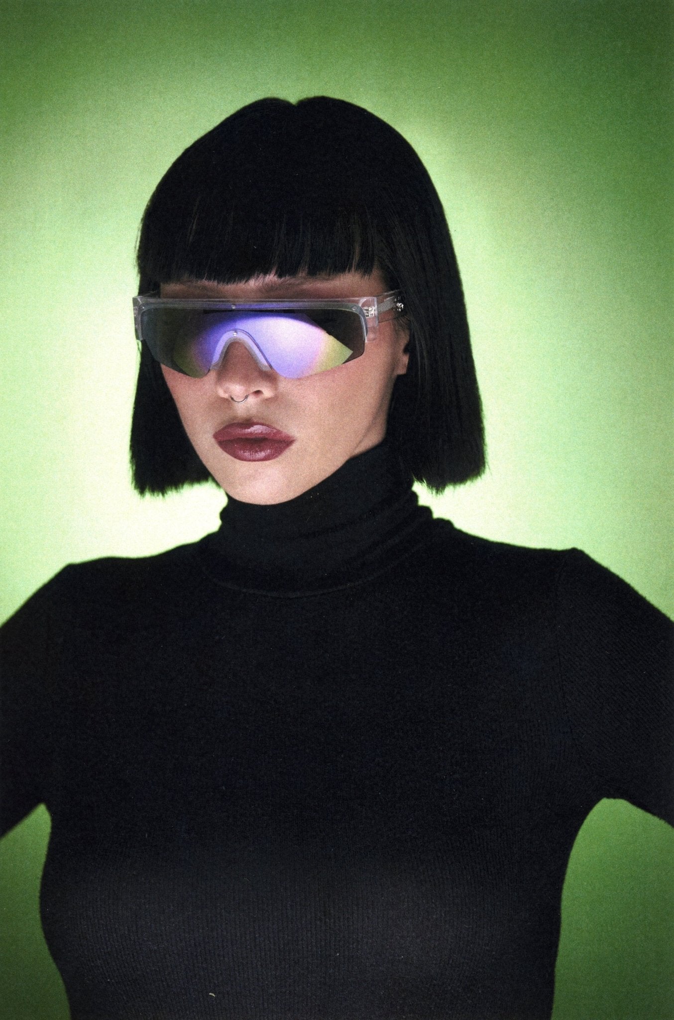 X Charli Cohen / Halo / Clear Acetate & Purple - Green Mirror Lens - Shade Files