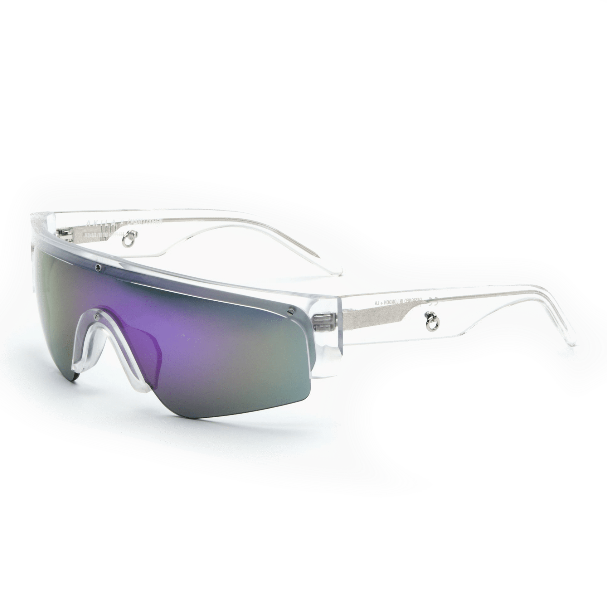 X Charli Cohen / Halo / Clear Acetate & Purple - Green Mirror Lens - Shade Files