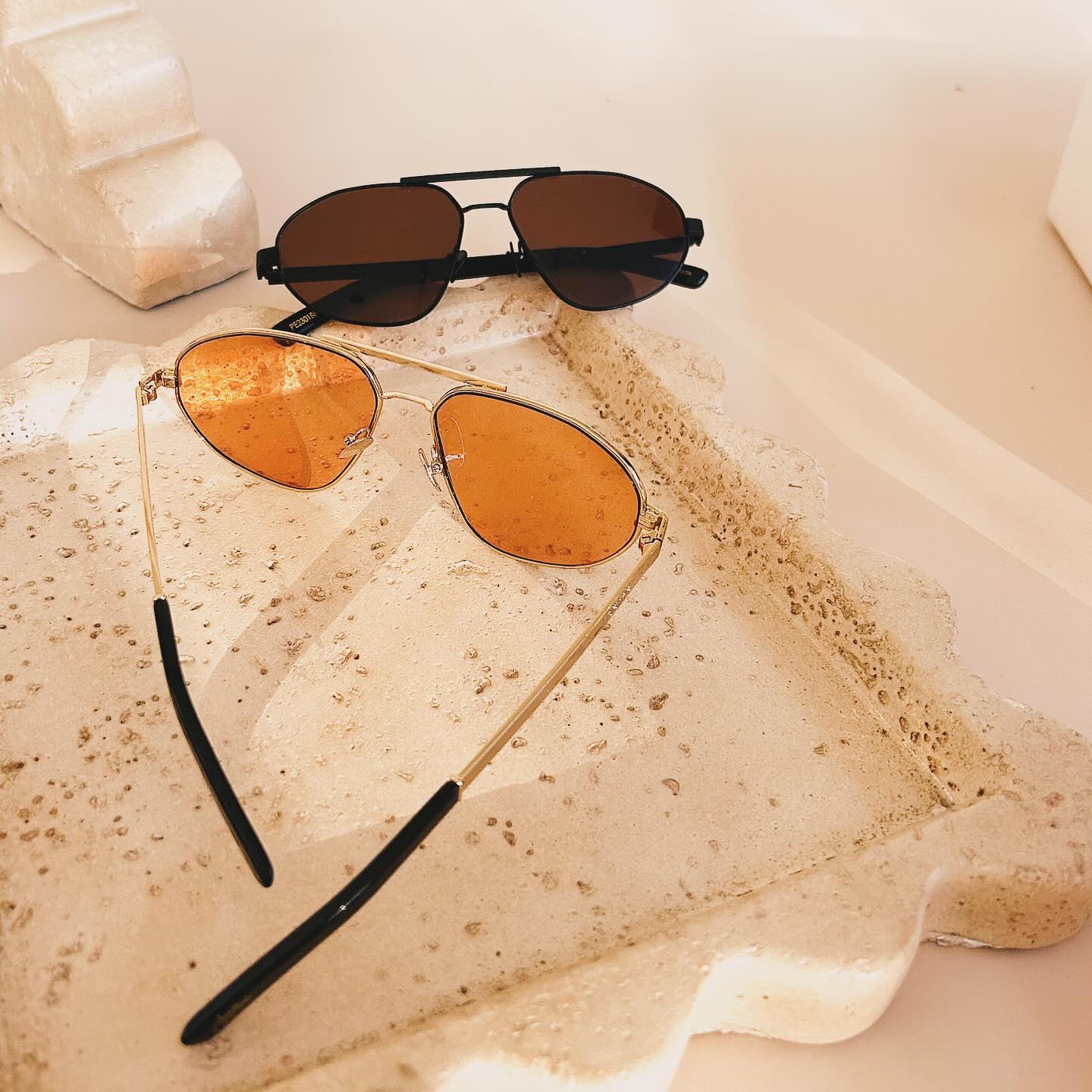 X Jordan Simek / Flight Risk / Black Metal & Brown Lens - Shade Files