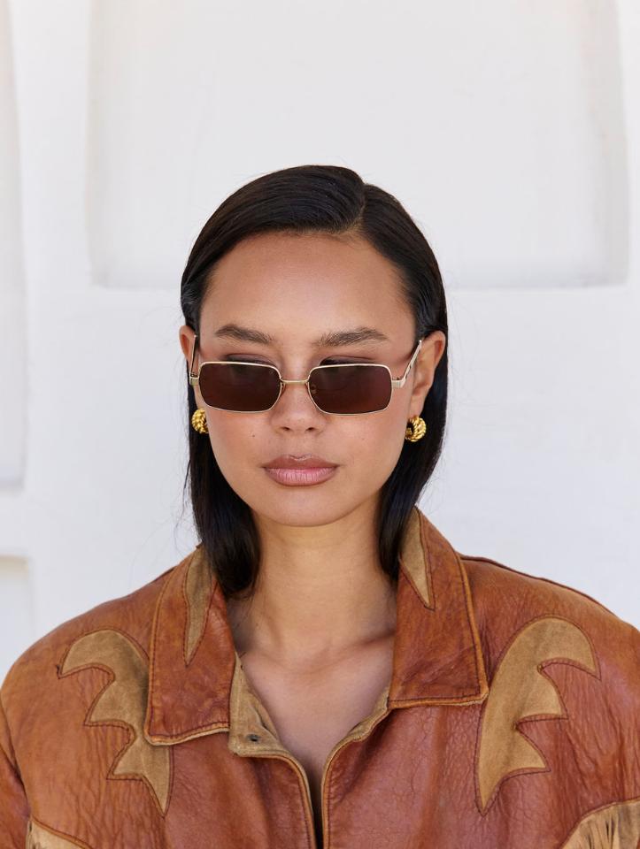 X Jordan Simek / Mile High / Gold Metal & Brown Lens - Shade Files