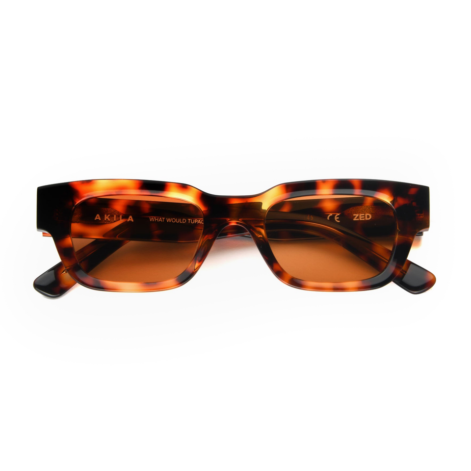 Zed / Red Havana Acetate & Orange Lens