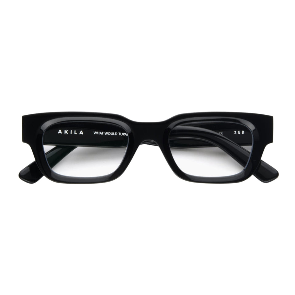 Zed Optical / Black Acetate & Blue-Light Lens