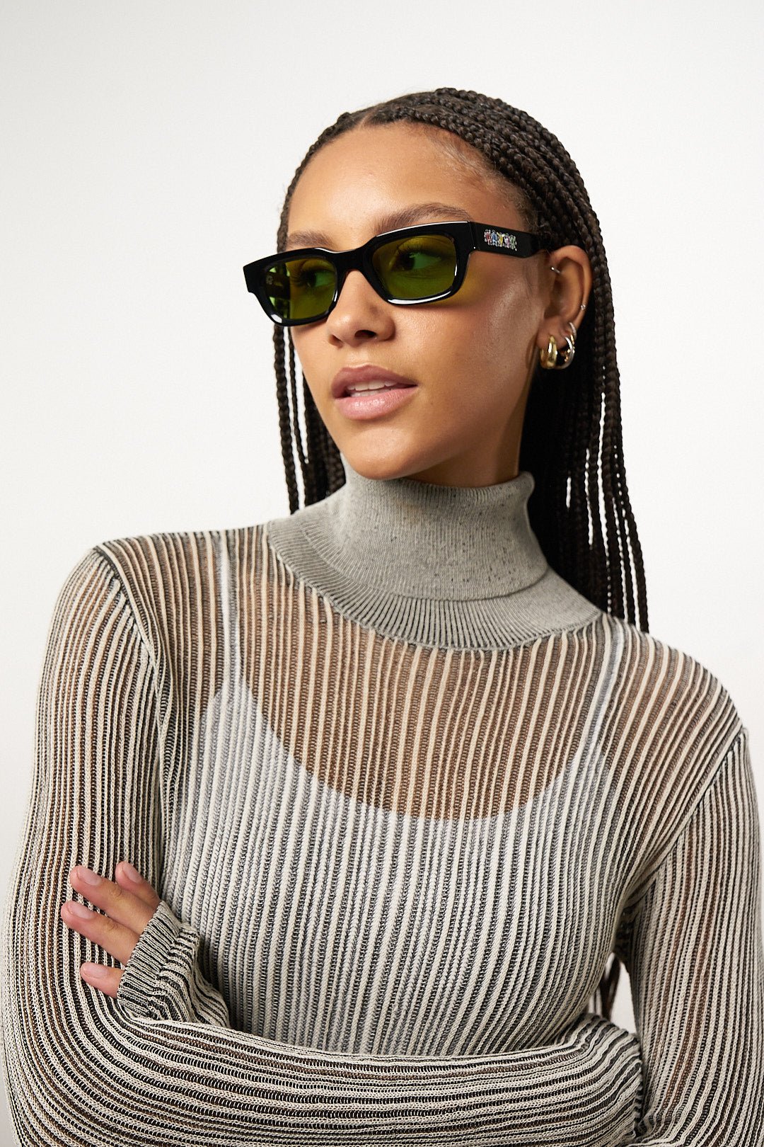 Zed x Keith Haring / Black Acetate & Green Lens - Shade Files