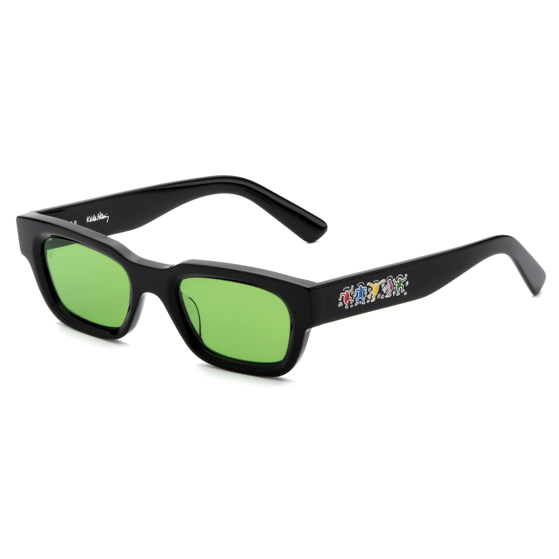 Zed x Keith Haring / Black Acetate & Green Lens - Shade Files