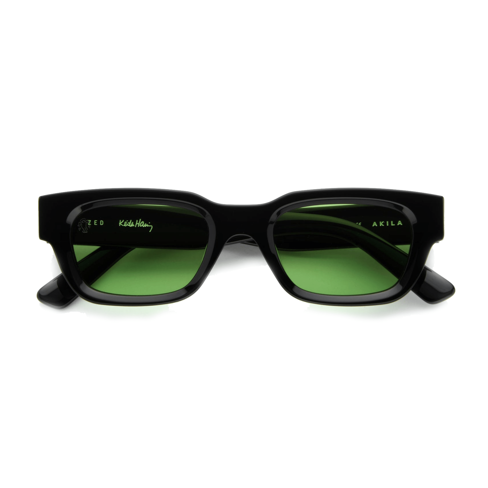 Zed x Keith Haring / Black Acetate & Green Lens - Shade Files