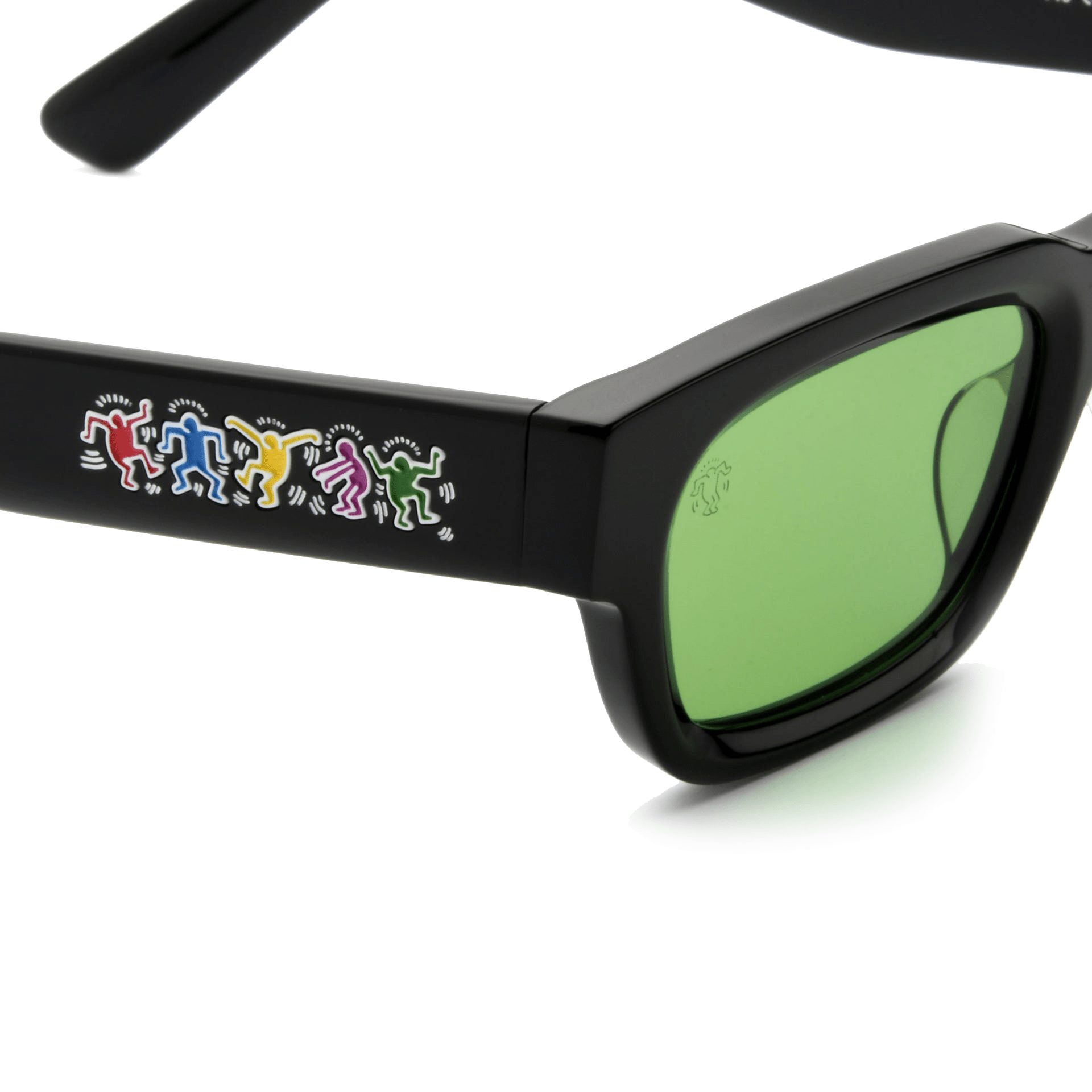 Zed x Keith Haring / Black Acetate & Green Lens - Shade Files