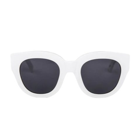 Cleo / White Acetate & Grey Lens