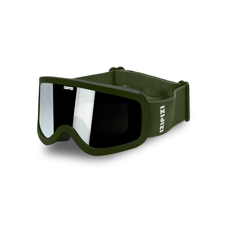 Junior Kids Ski Snowboard Goggles / Khaki Green