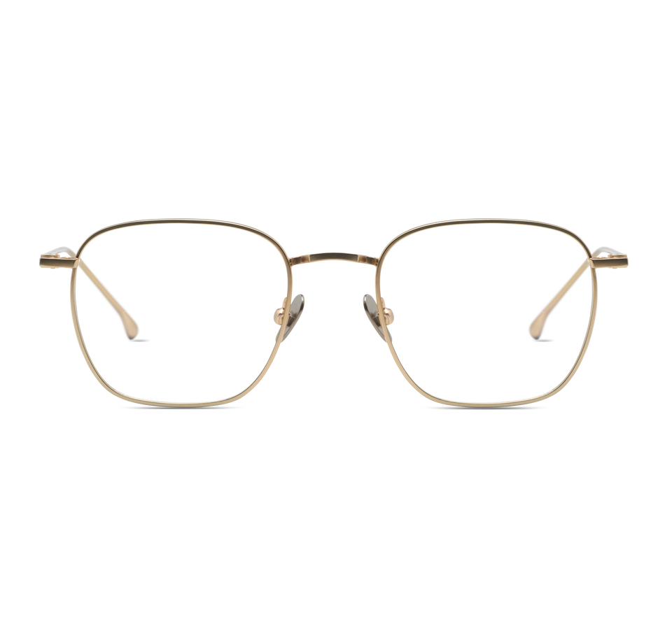 Oscar Slim Optical / White Gold Metal & Blue-Light Lens