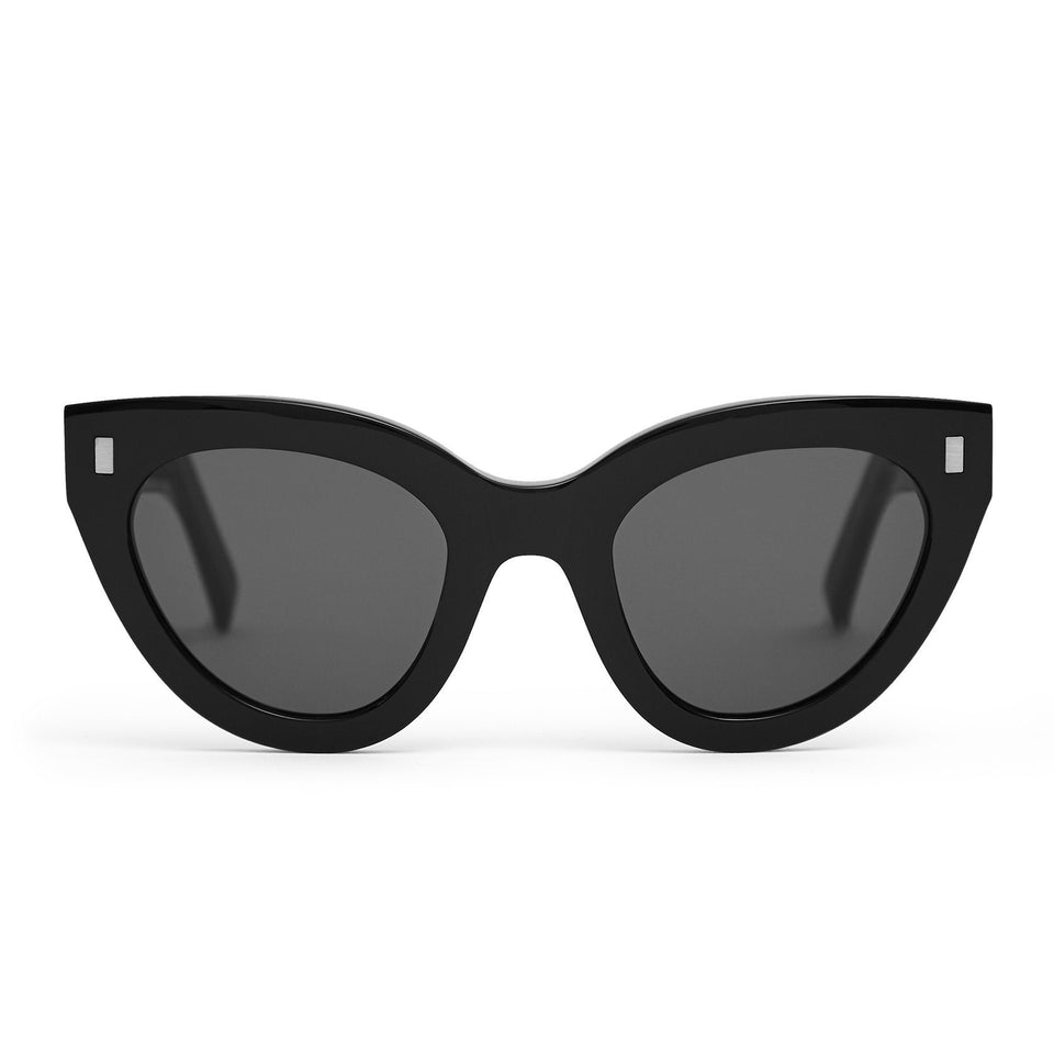 Neko / Black Acetate & Grey Lens