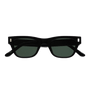 Aki / Black Acetate & Green Solid Lens - Shade Files