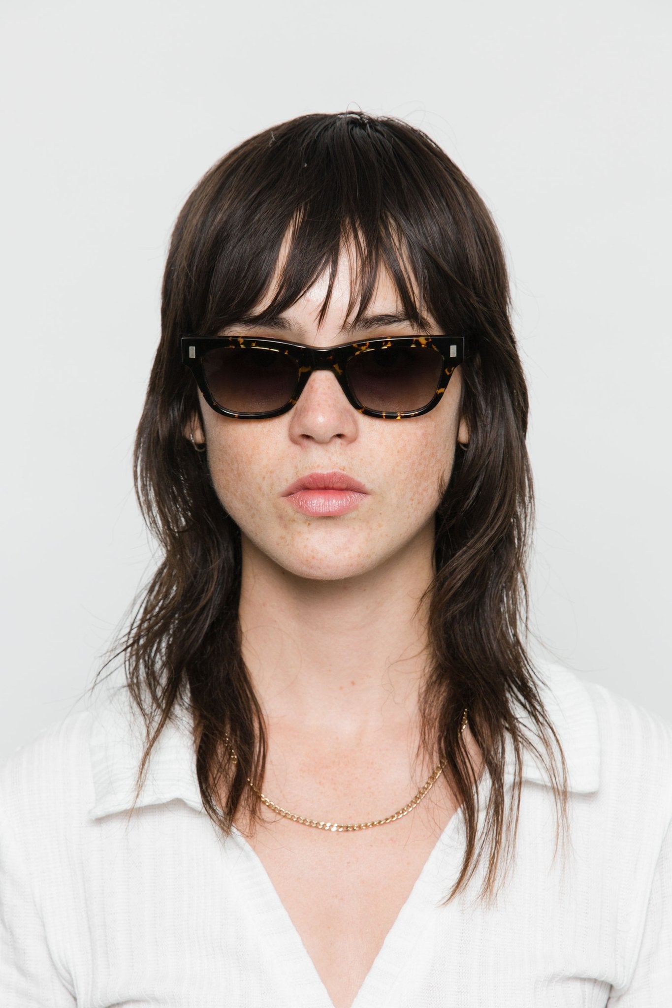 Aki / Brown Tortoise Acetate & Grey Gradient Lens - Shade Files