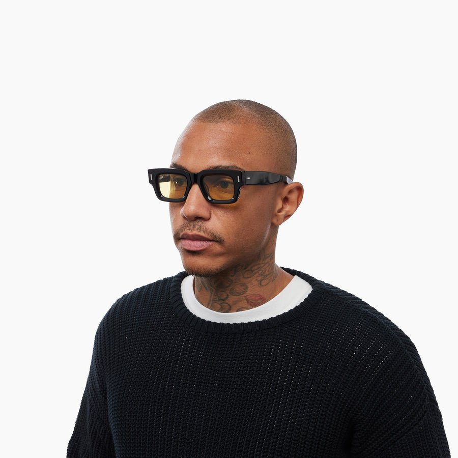 Akila | Ares | Black Acetate & Yellow Sunglasses | Shade Files