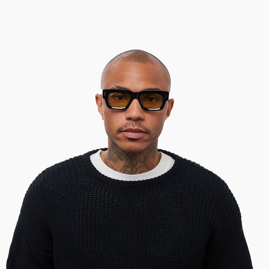 Akila | Ares | Black Acetate & Yellow Sunglasses | Shade Files