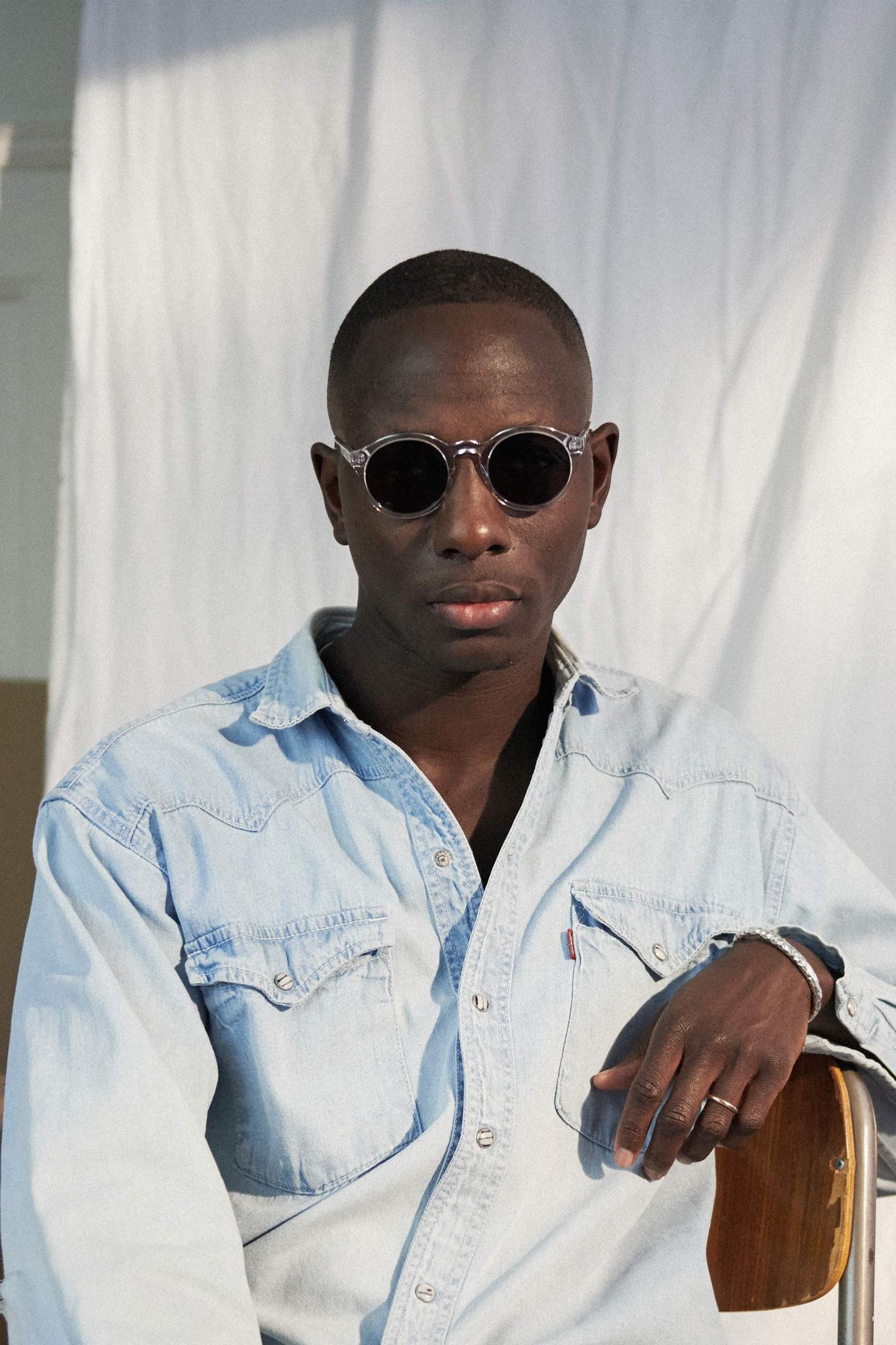 Barstow / Crystal Acetate & Grey Solid Lens - Shade Files