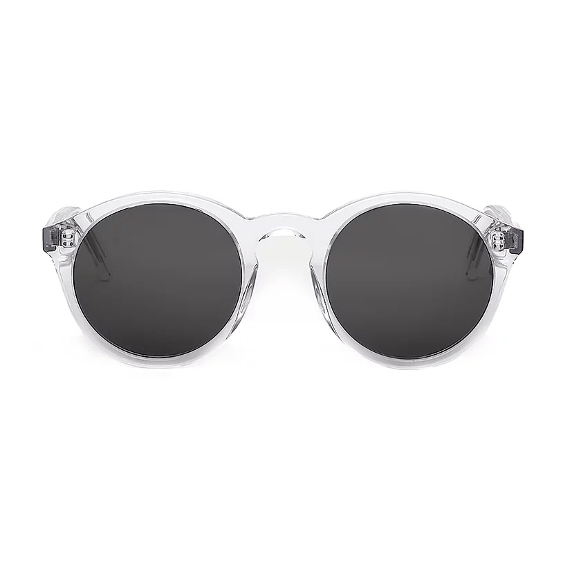 Barstow / Crystal Acetate & Grey Solid Lens - Shade Files