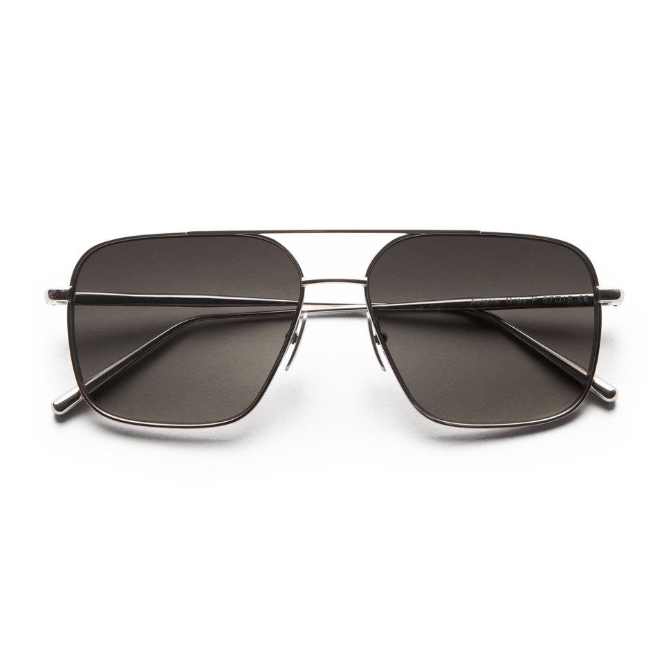 Steel Limited Aviator / Silver & Grey Lens