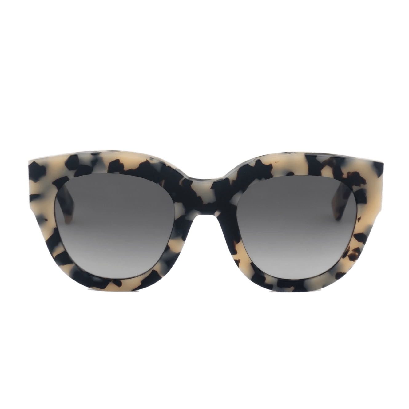 Cleo / Black White Havana & Grey Gradient Lens - Shade Files