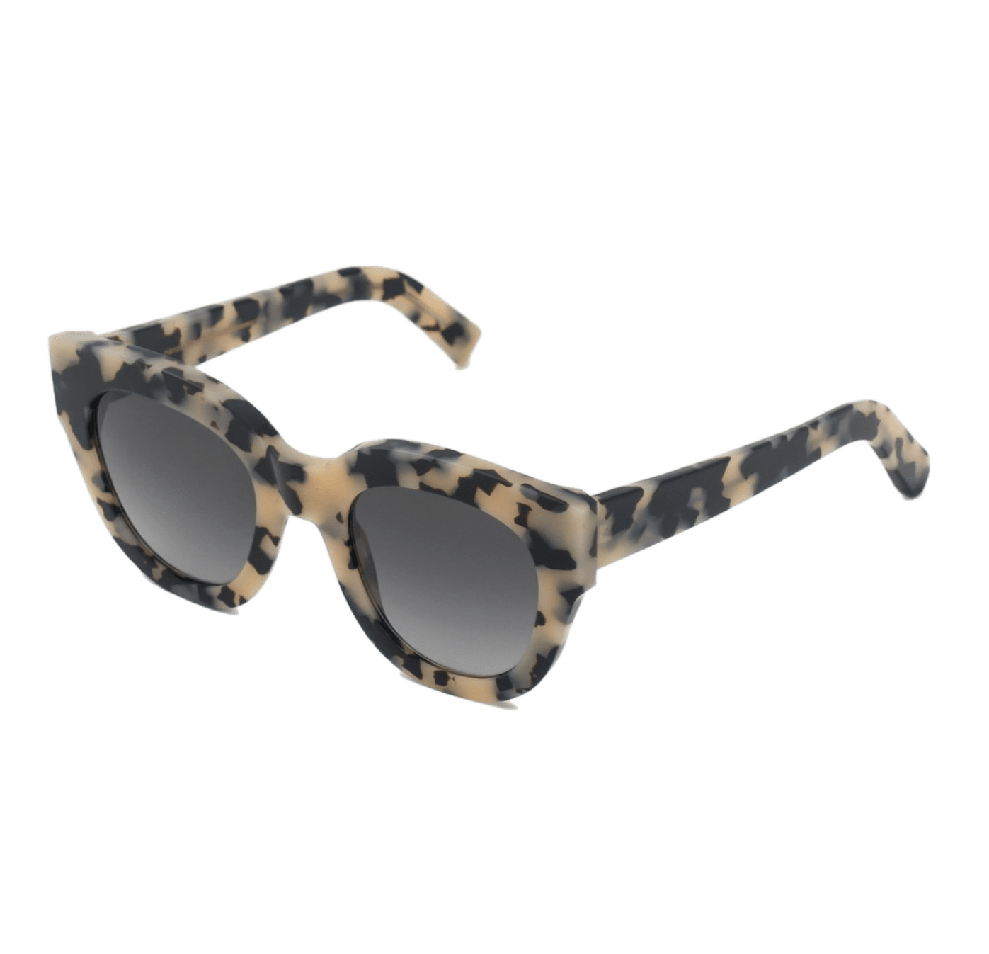 Cleo / Black White Havana & Grey Gradient Lens - Shade Files
