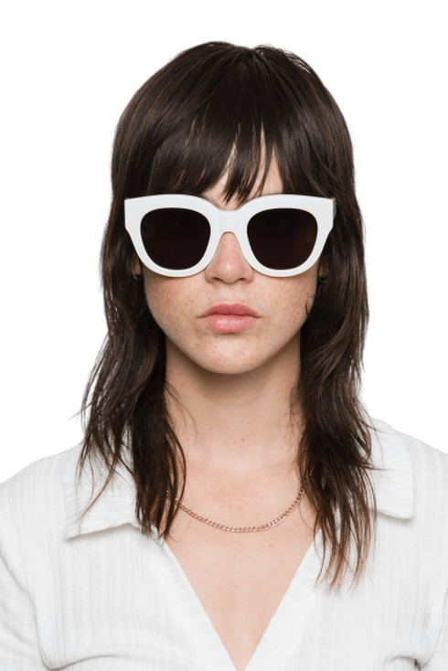 Cleo / White Acetate & Grey Lens - Shade Files