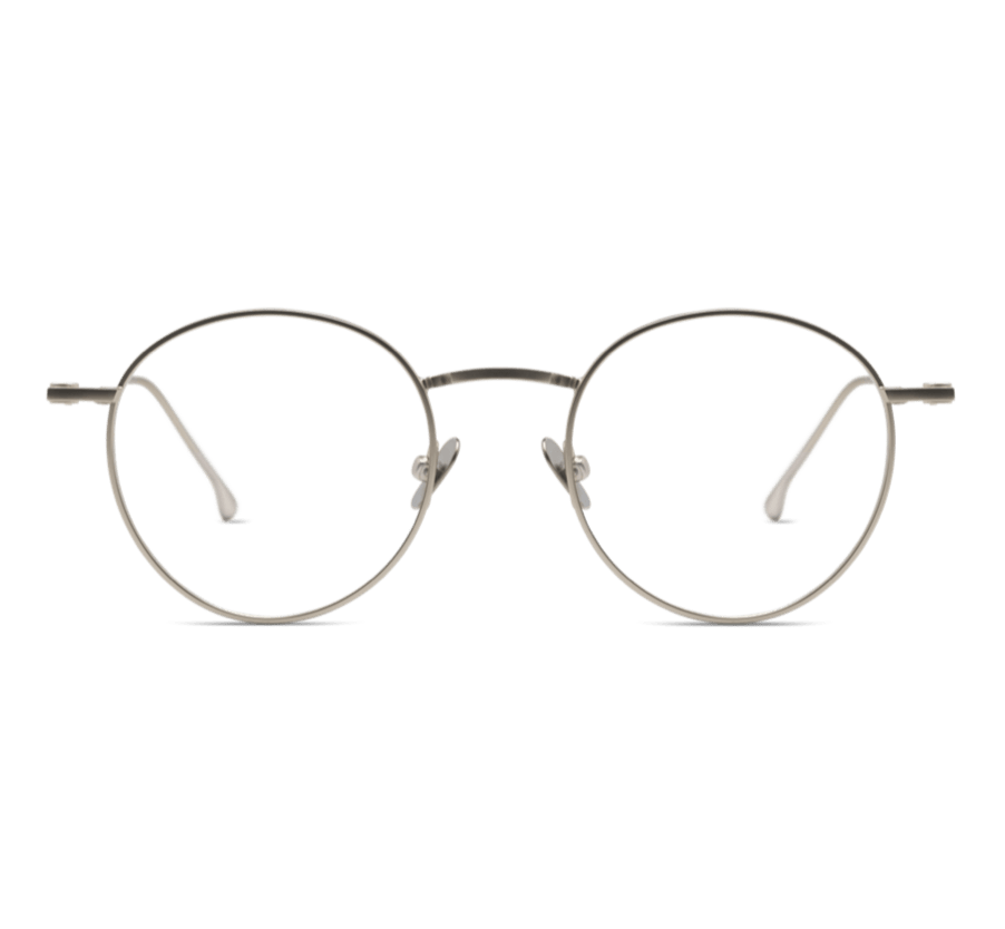Dean Slim Optical / White Gold Metal & Blue - Light Lens - Shade Files