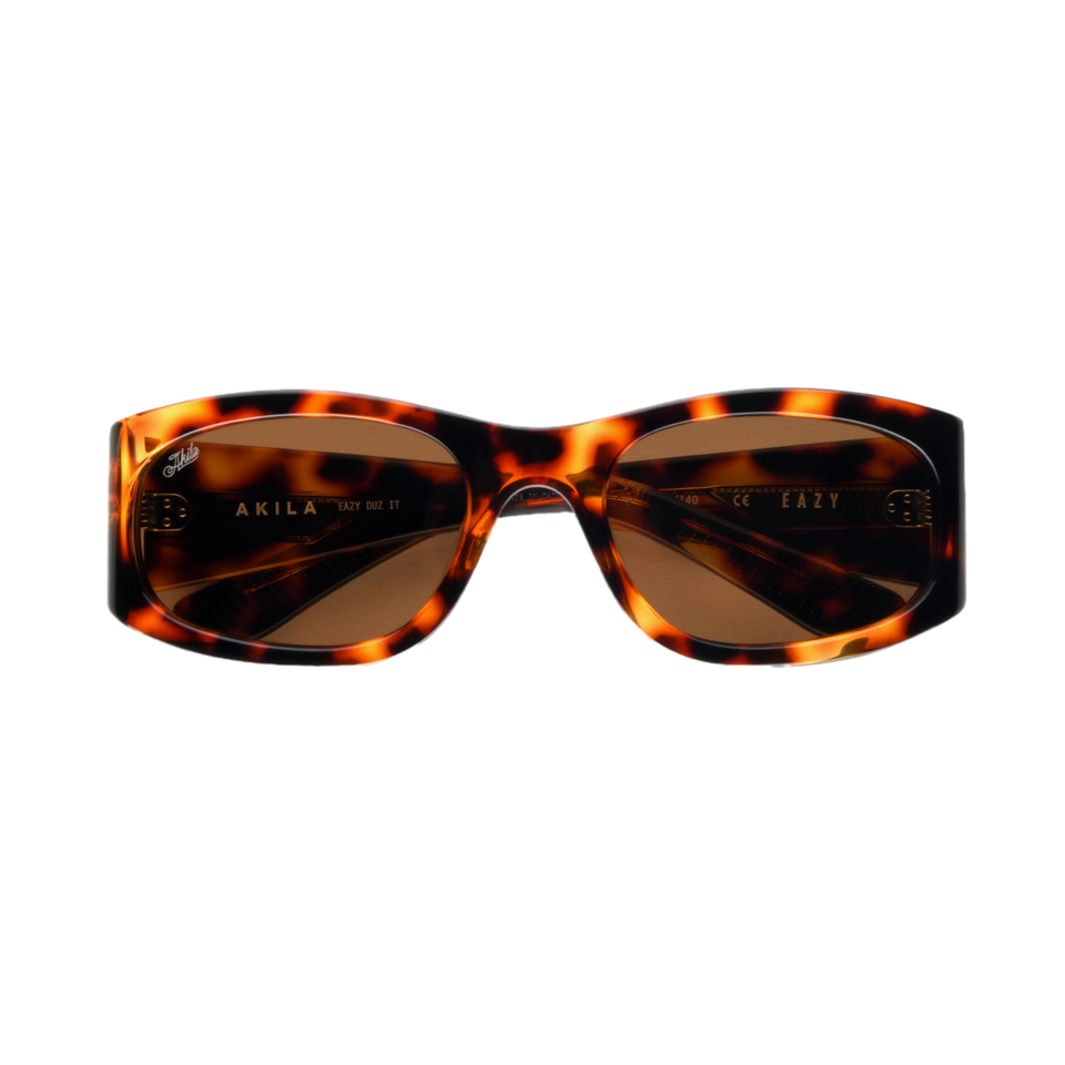 Eazy / Red Havana Acetate & Brown Lens