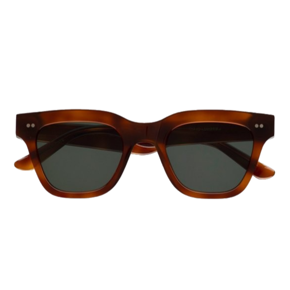 Ellis / Amber Acetate & Green Solid Lens