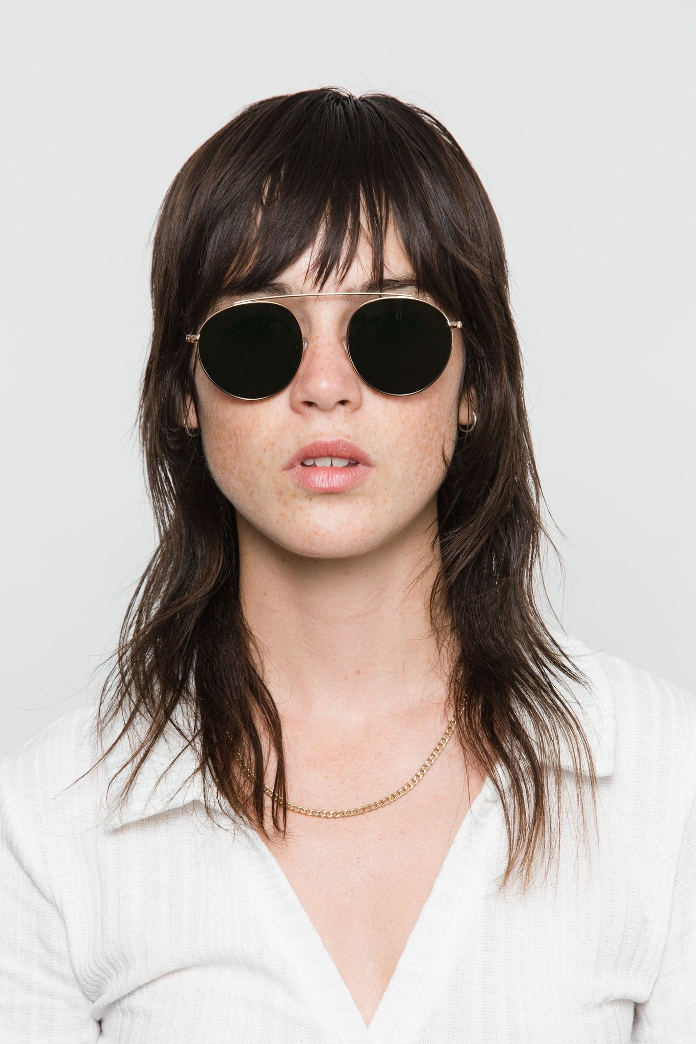 Iota / Gold Metal & Green Solid Lens - Shade Files