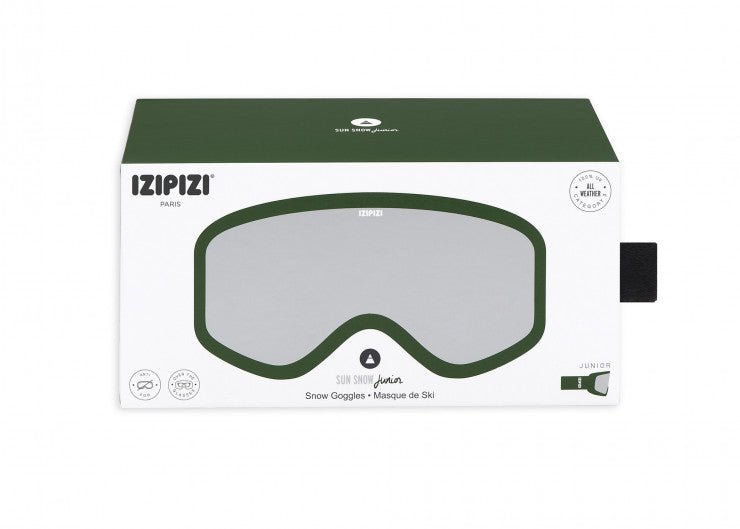 Junior Kids Ski Snowboard Goggles / Khaki Green - Shade Files