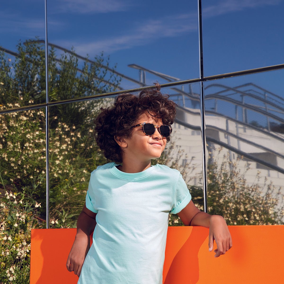 Junior Kids Sunglasses / 3 - 10 Years / Style E / Navy Blue - Shade Files