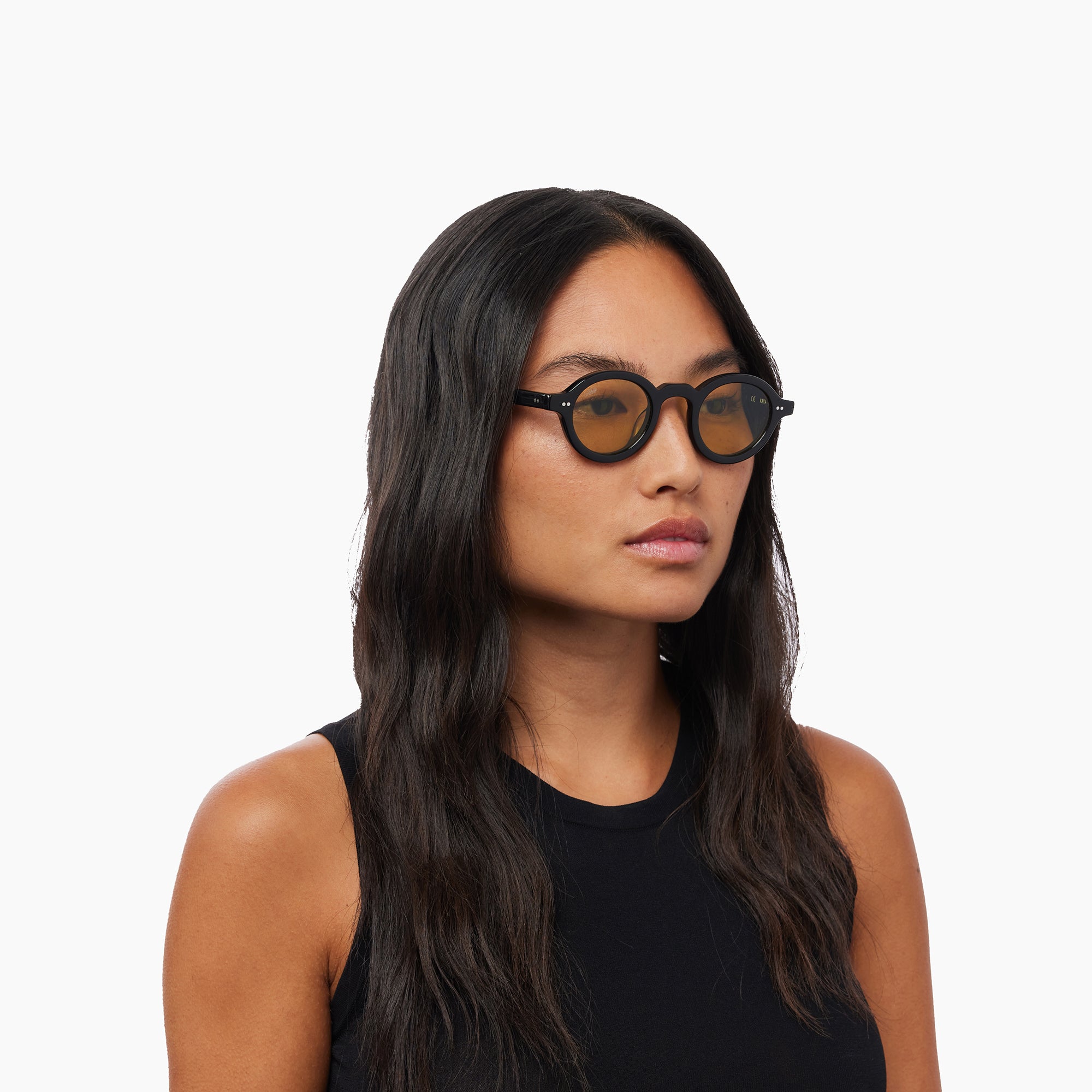 AKILA KAYA サングラス Black Yellow Akila | Kaya | Black Acetate & Yellow Lens Sunglasses | Shade Files