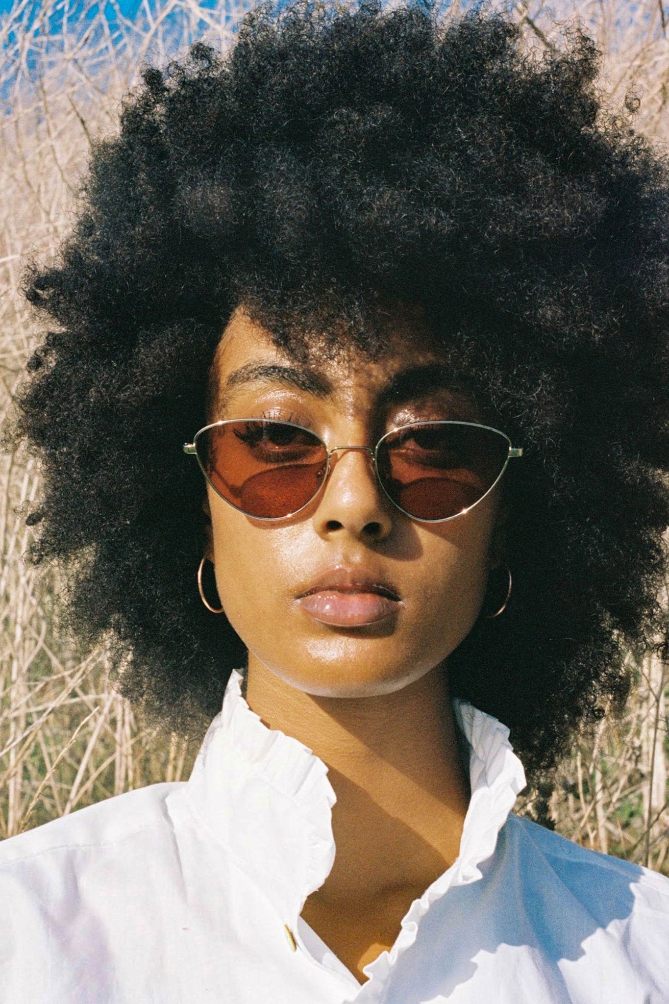 Luna / Silver Metal & Rose Lens - Shade Files