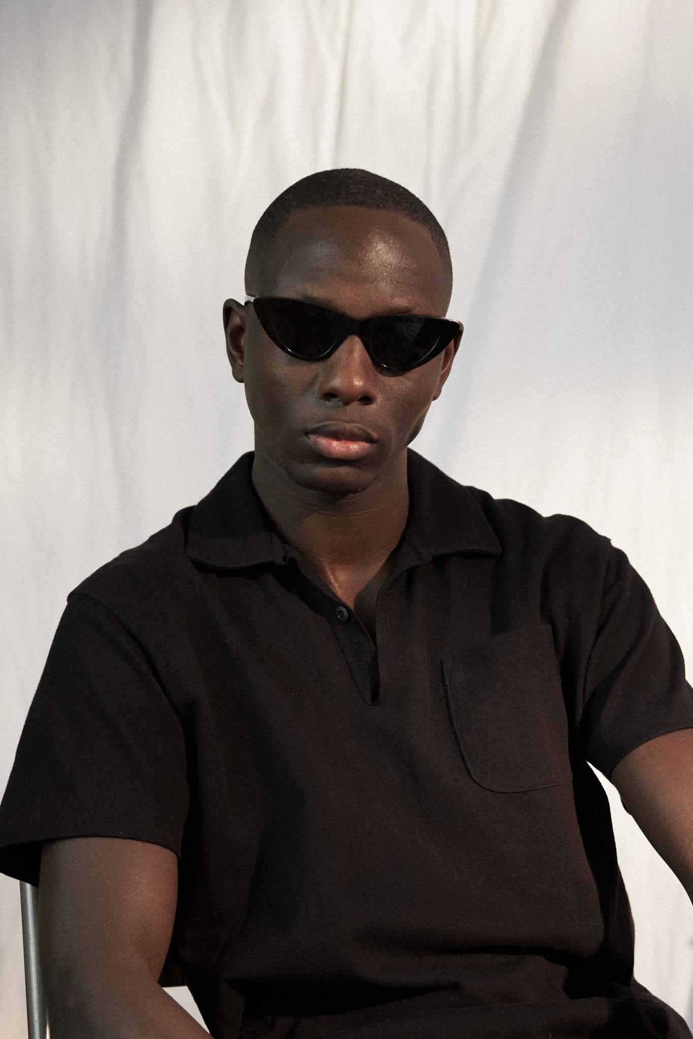 Moon / Black Acetate & Green Solid Lens - Shade Files